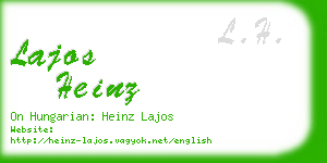 lajos heinz business card